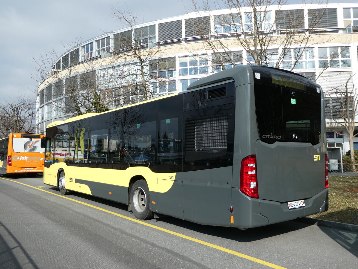 (246'761) - STI Thun - Nr. 411/BE 419'411 - Mercedes am 28. Februar 2023 bei der Schiffl�ndte Thun