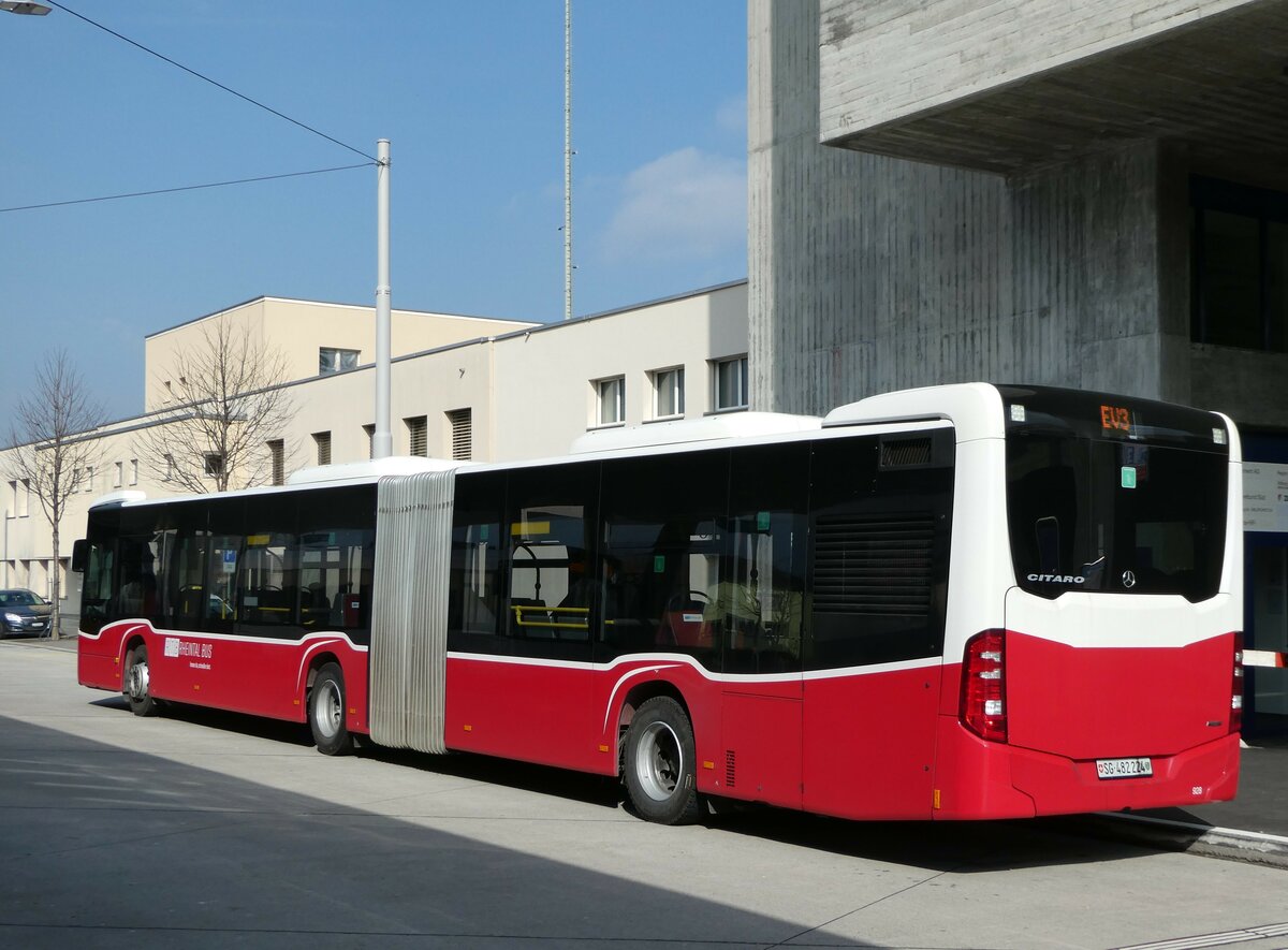 (246'850) - RTB Altst�tten - Nr. 928/SG 482'224 - Mercedes (ex Wiener Linien, A-Wien Nr. 8740) am 4. M�rz 2023 beim Bahnhof Buchs