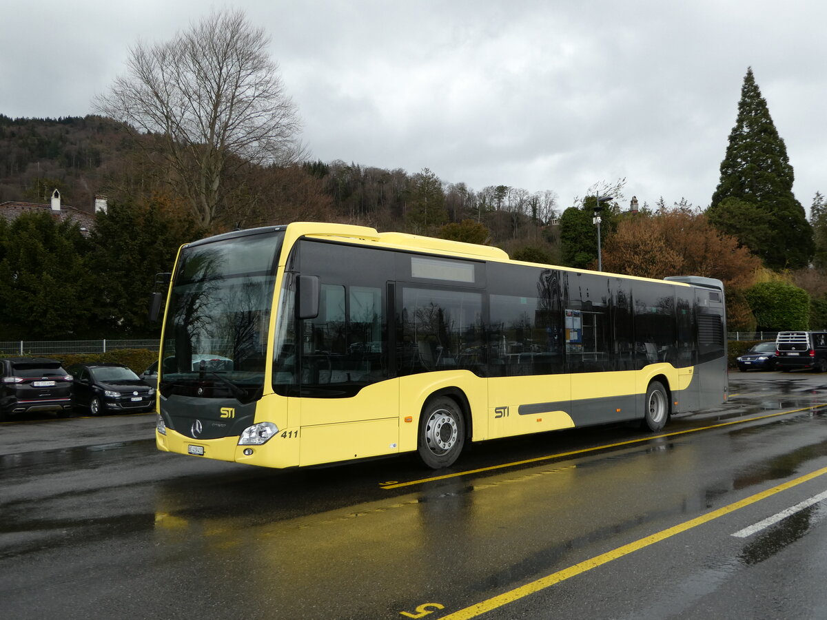 (247'201) - STI Thun - Nr. 411/BE 419'411 - Mercedes am 14. M�rz 2023 bei der Schiffl�ndte Thun