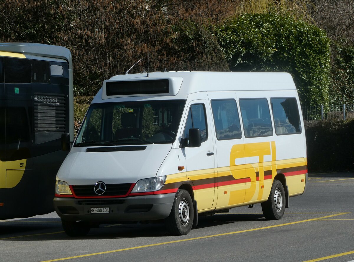 (247'285) - STI Thun - Nr. 1/BE 300'401 - Mercedes am 16. M�rz 2023 bei der Schiffl�ndte Thun