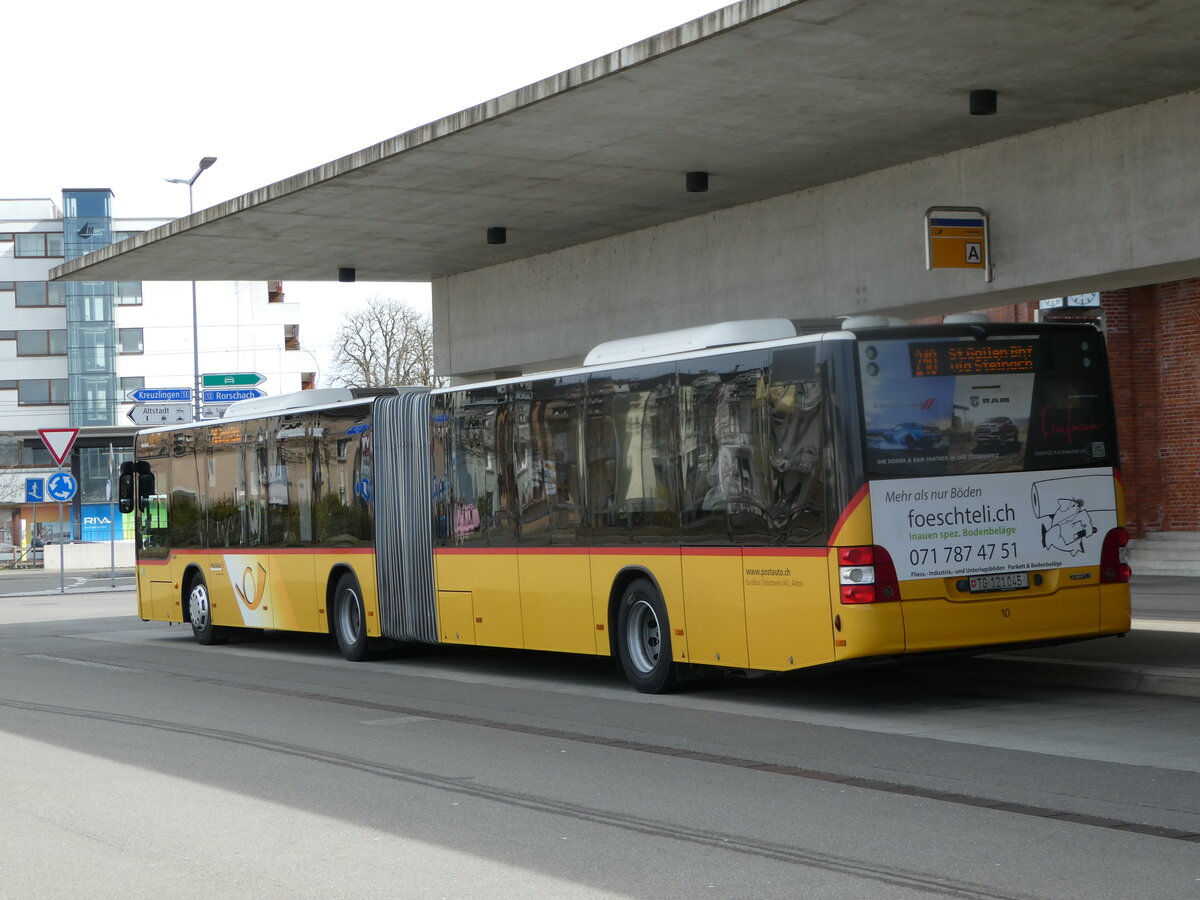 (247'338) - Eurobus, Arbon - Nr. 10/TG 121'045/PID 10'451 - MAN am 17. M�rz 2023 in Arbon, Bushof