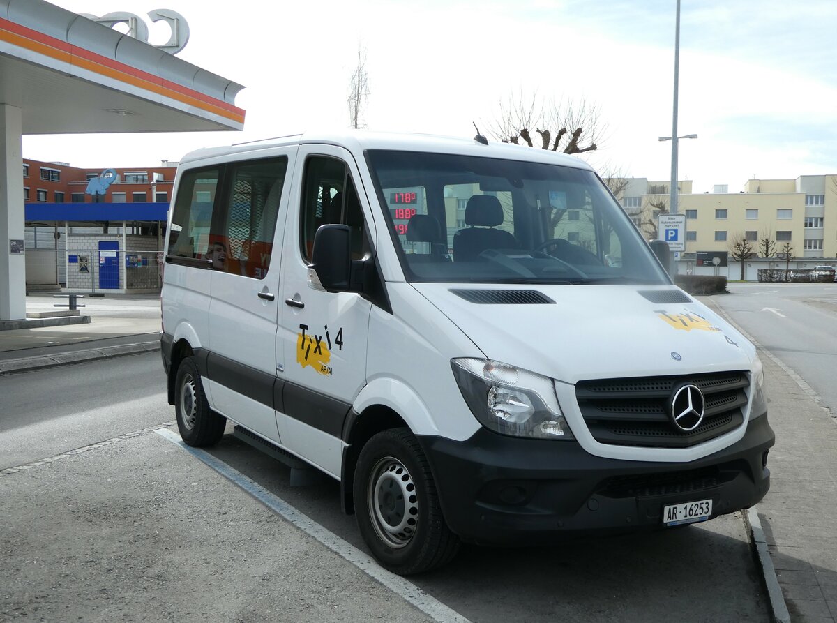 (247'342) - Tixi AR/AI, Herisau - Nr. 4/AR 16'253 - Mercedes am 17. M�rz 2023 in Arbon, Coop-Tankstelle