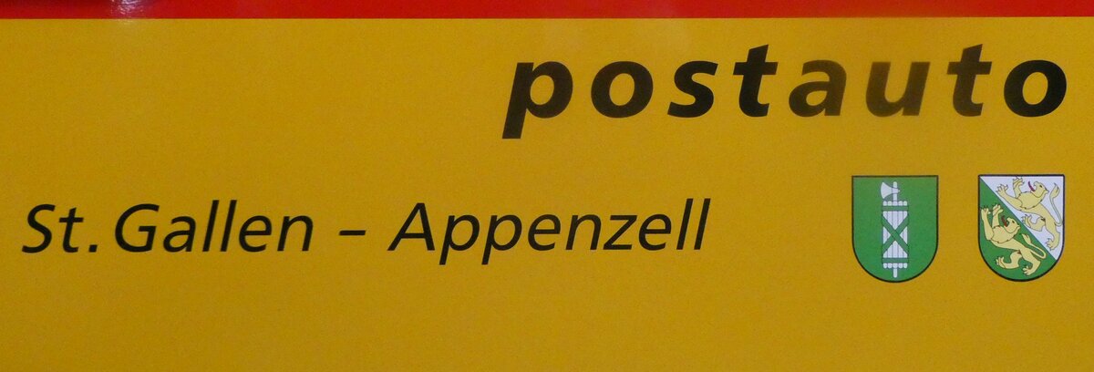 (247'370) - Beschriftung - postauto St. Gallen - Appenzell - am 17. M�rz 2023 in Arbon, Saurermuseum Depot
