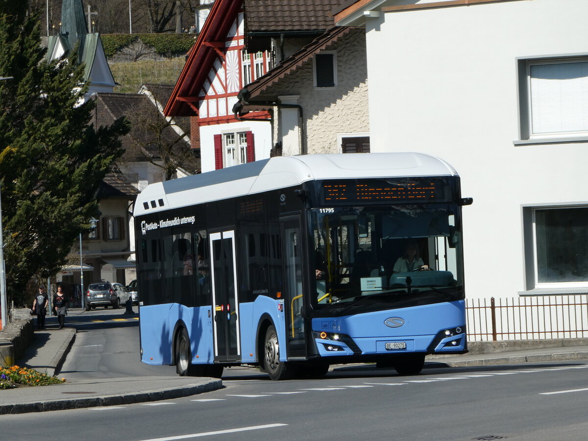 (247'415) - PostAuto Bern - BE 90'275/PID 11'795 - Solaris (ex BE 610'546) am 18. M�rz 2023 beim Bahnhof Sarnen