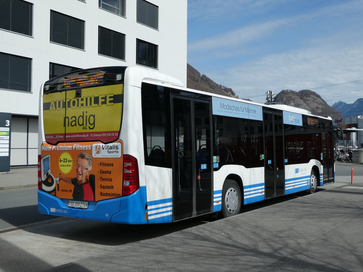 (247'484) - RTB Altst�tten - Nr. 32/SG 309'276 - Mercedes am 21. M�rz 2023 beim Bahnhof Sargans