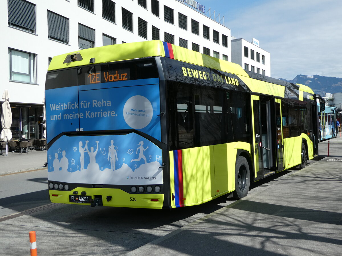(247'492) - Aus Liechtenstein: BOS PS Anstalt, Vaduz - Nr. 526/FL 40'211 - Solaris am 21. M�rz 2023 beim Bahnhof Sargans