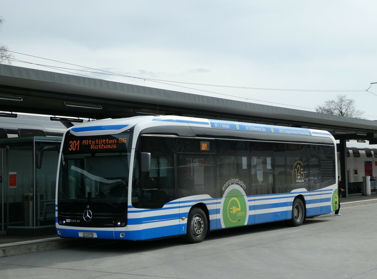 (247'523) - RTB Altst�tten - Nr. 1/SG 448'575 - Mercedes am 21. M�rz 2023 beim Bahnhof Altst�tten