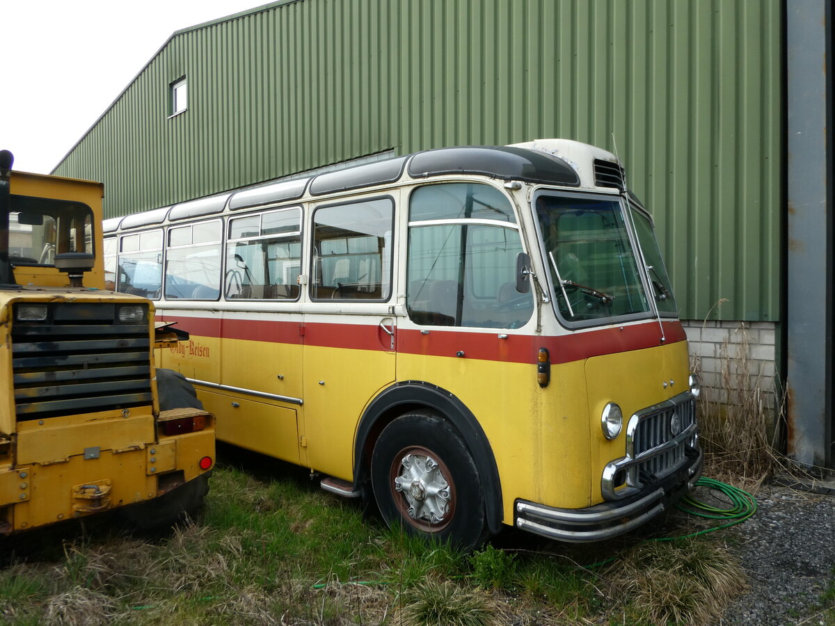 (247'528) - Kobelt, Marbach - FBW/Eggli (ex Gm�nder, Weissbad; ex P 24'024; ex P 21'524) am 21. M�rz 2023 in Marbach, Kobelt Nutzfahrzeuge (Teilaufnahme)