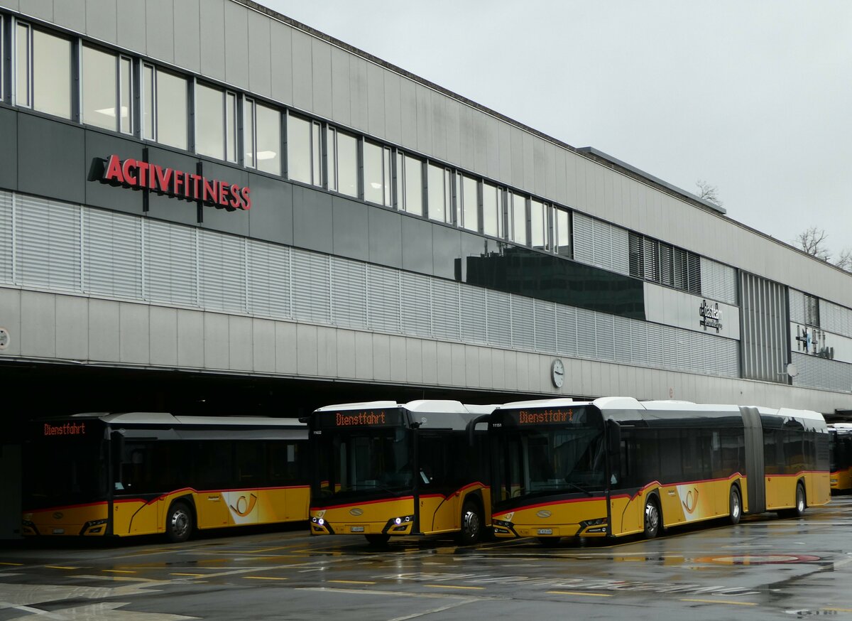 (247'595) - PostAuto Bern - Nr. 11'151/BE 818'686/PID 11'151 - Solaris (ex Nr. 686) am 25. M�rz 2023 in Bern, Postautostation