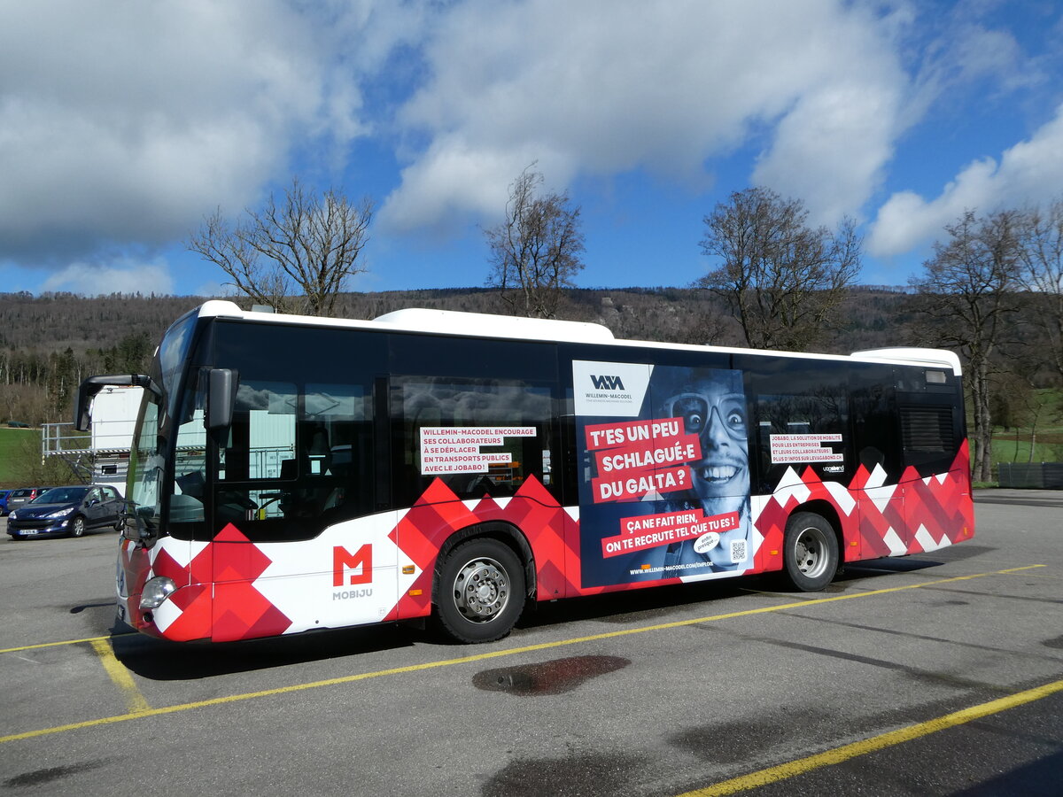 (247'619) - CarPostal Ouest - JU 26'790/PID 10'259 - Mercedes (ex Nr. 5) am 25. M�rz 2023 in Develier, Parkplatz