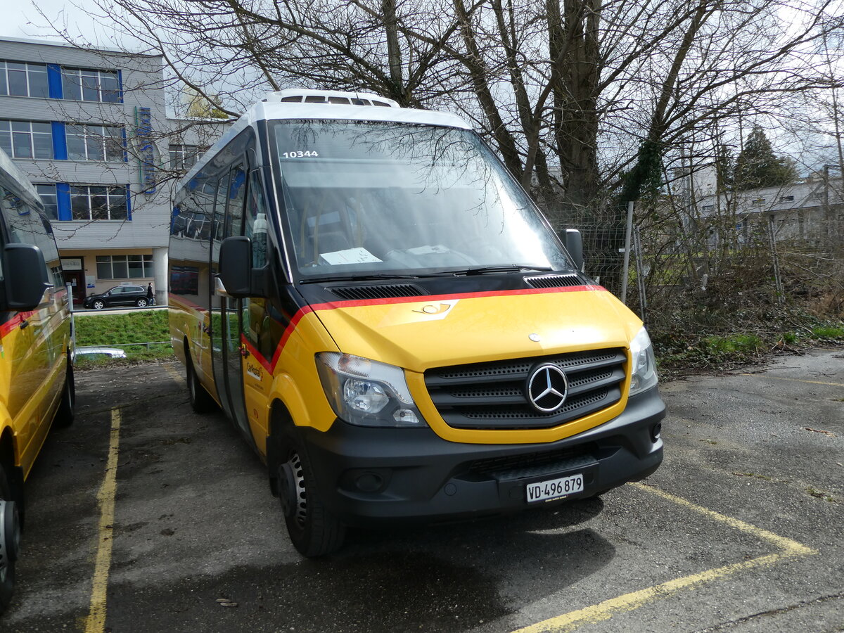 (247'646) - CarPostal Ouest - VD 496'879/PID 10'344 - Mercedes (ex Favre, 
Avenches; ex Rime, Charmey) am 25. M�rz 2023 in Yverdon, Garage