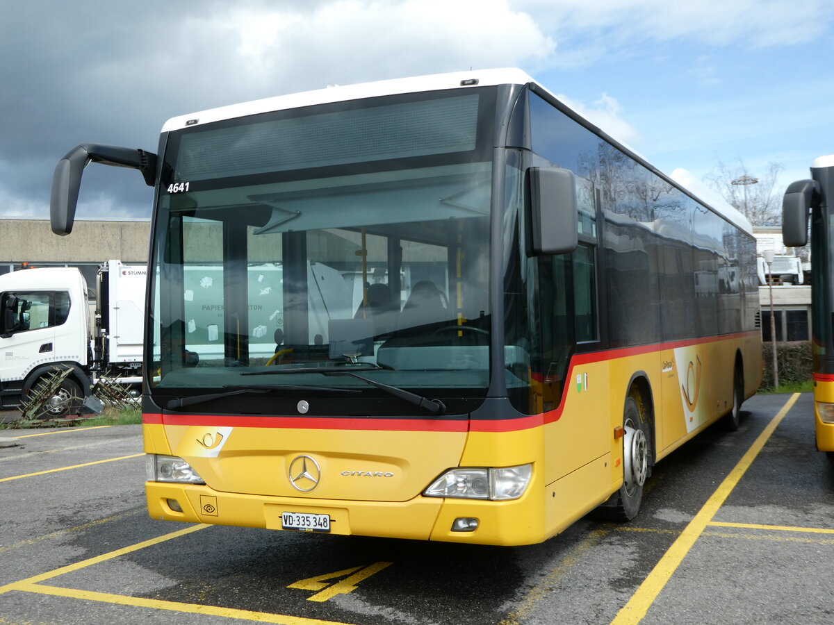 (247'673) - CarPostal Ouest - VD 335'348/PID 4641 - Mercedes am 25. M�rz 2023 in Yverdon, Garage