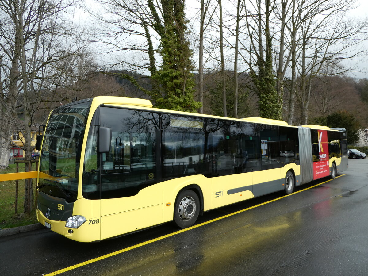 (247'757) - STI Thun - Nr. 708/BE 865'708 - Mercedes am 27. M�rz 2023 bei der Schiffl�ndte Thun