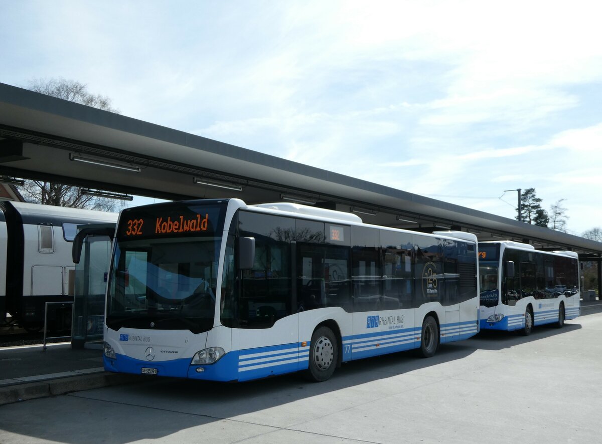 (247'792) - RTB Altst�tten - Nr. 77/SG 325'991 - Mercedes am 28. M�rz 2023 beim Bahnhof Altst�tten