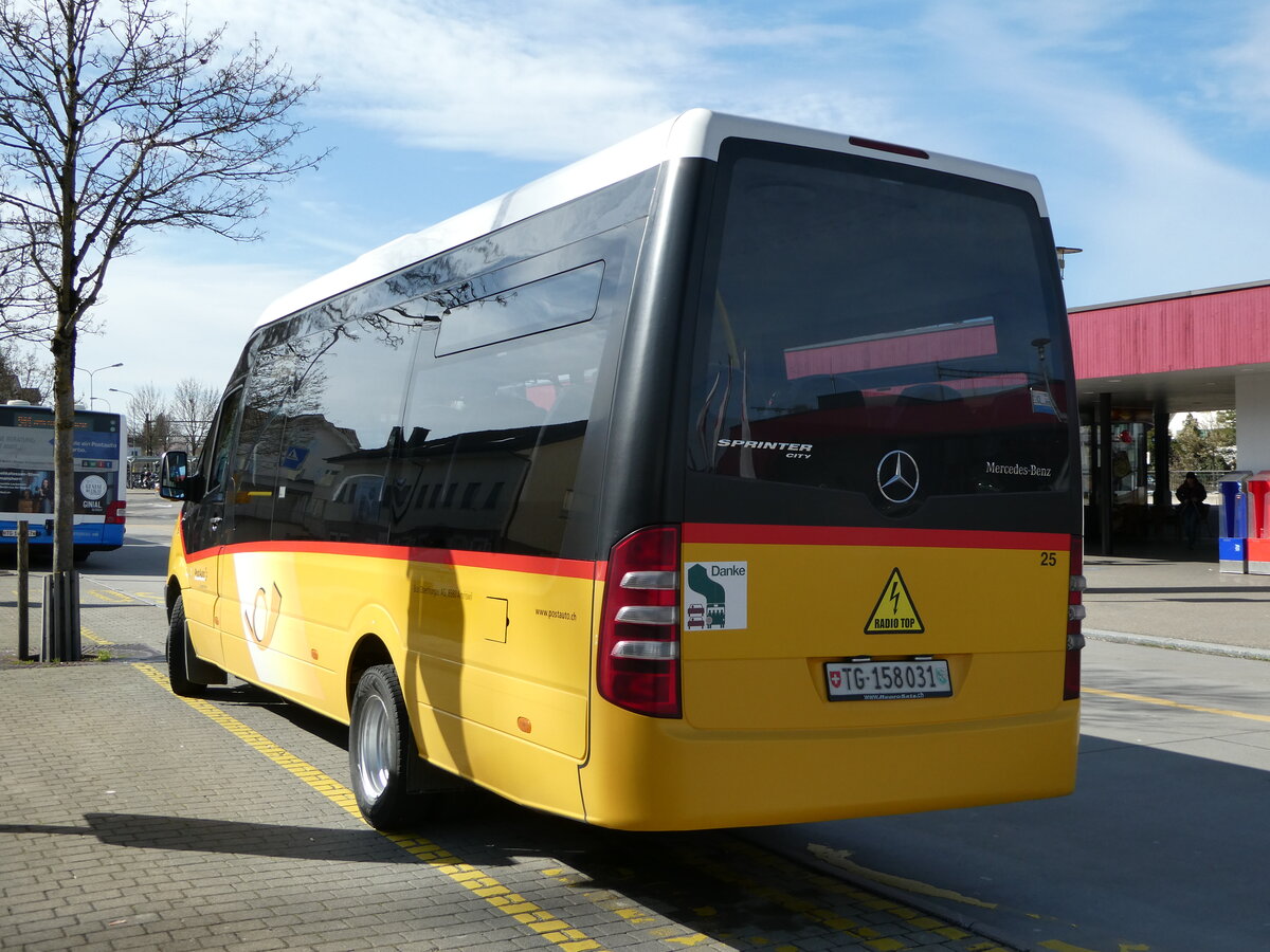 (247'806) - BOTG Amriswil - Nr. 25/TG 158'031/PID 4869 - Mercedes am 28. M�rz 2023 beim Bahnhof Amriswil