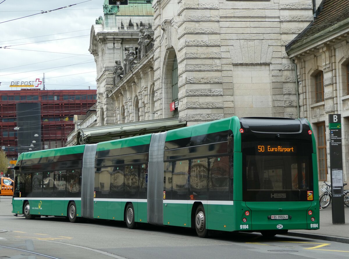 (247'840) - BVB Basel - Nr. 9104/BS 99'804 - Hess am 30. M�rz 2023 beim Bahnhof Basel