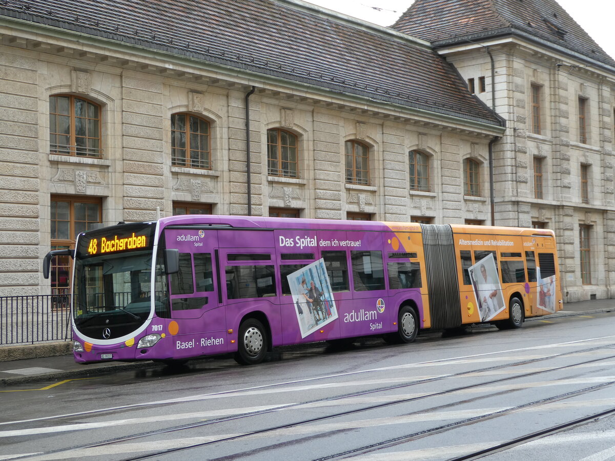 (247'855) - BVB Basel - Nr. 7017/BS 99'317 - Mercedes am 30. M�rz 2023 beim Bahnhof Basel