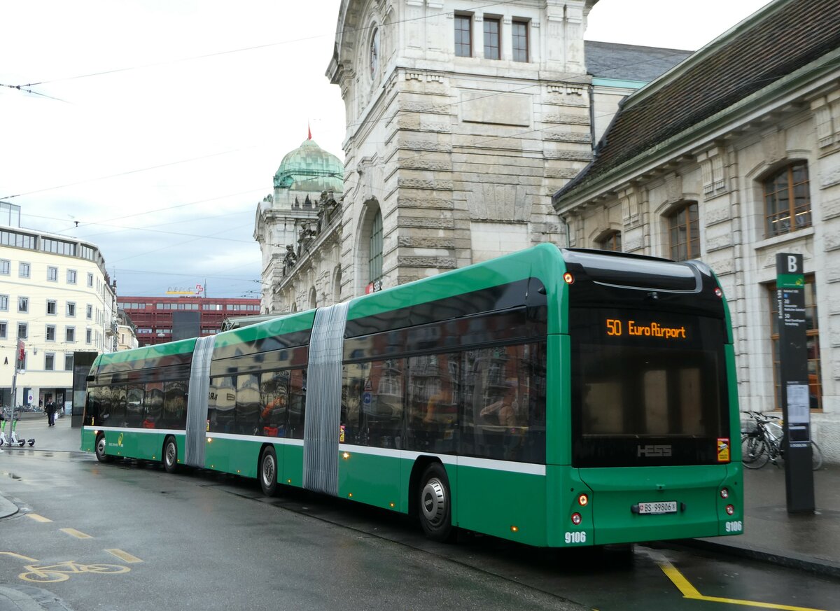 (247'858) - BVB Basel - Nr. 9106/BS 99'806 - Hess am 30. M�rz 2023 beim Bahnhof Basel