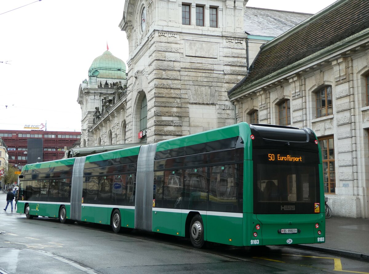 (247'865) - BVB Basel - Nr. 9103/BS 99'803 - Hess am 30. M�rz 2023 beim Bahnhof Basel