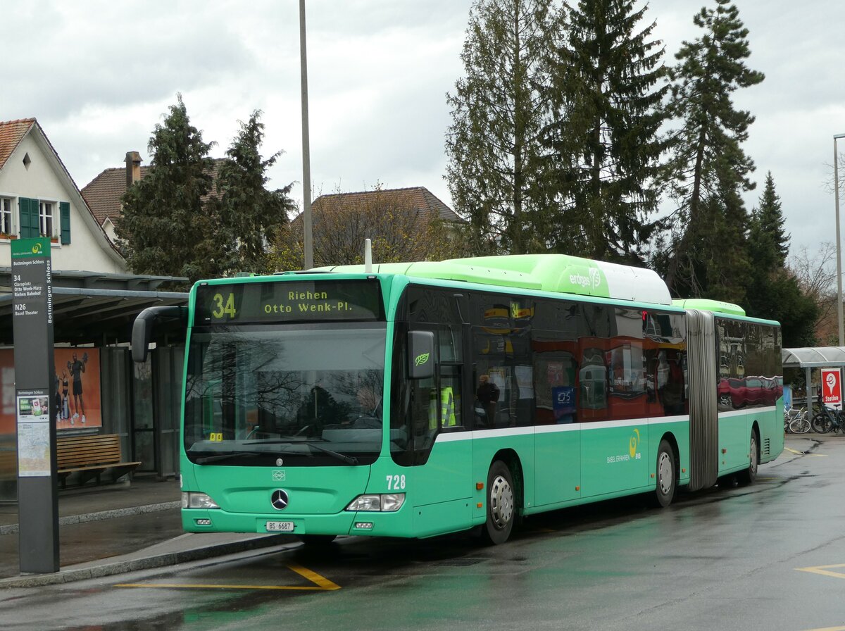 (247'887) - BVB Basel - Nr. 728/BS 6687 - Mercedes am 30. M�rz 2023 in Bottmingen, Schloss