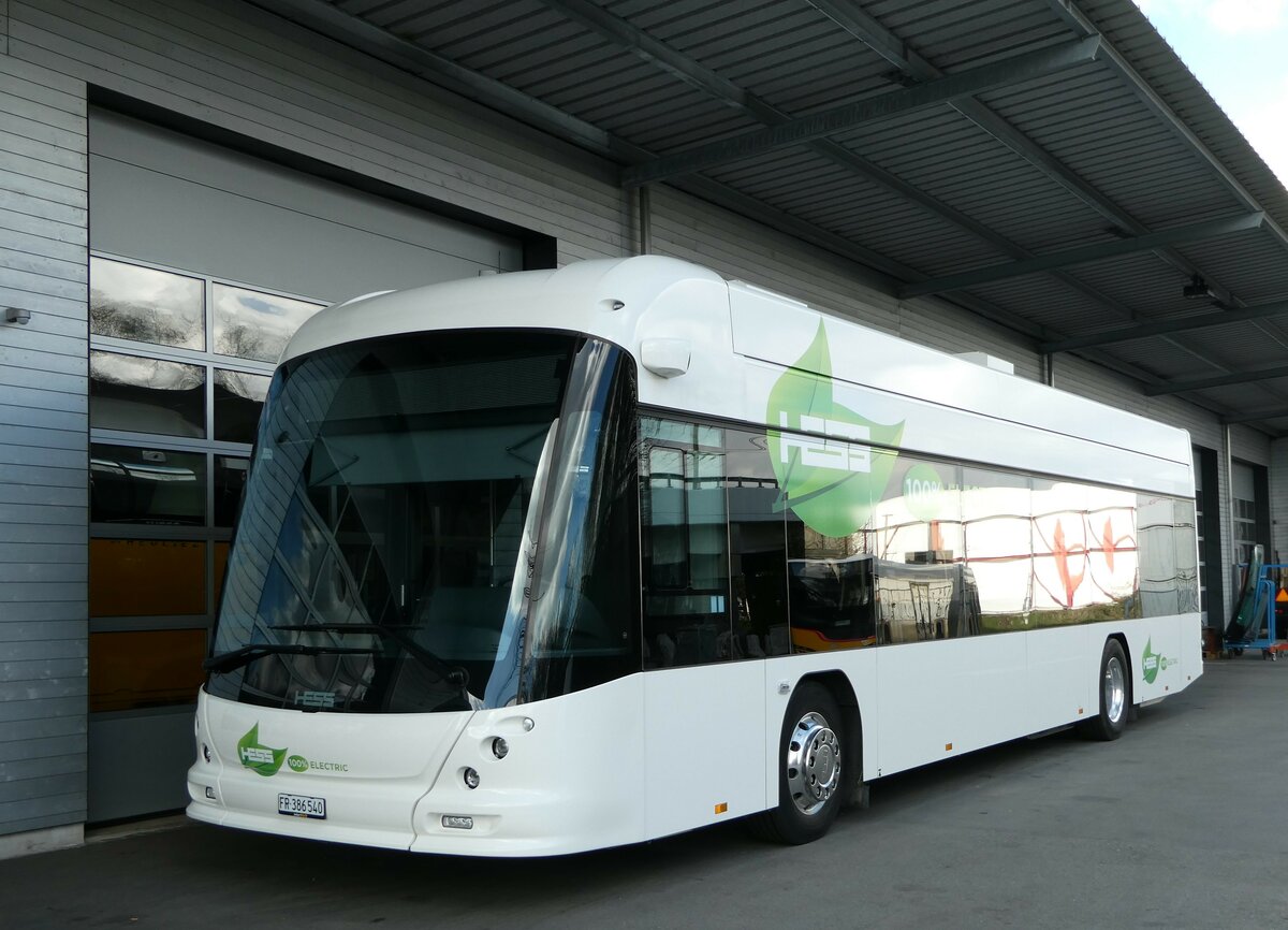 (248'197) - Interbus, Kerzers - FR 386'540 - Hess (ex Vorf�hrfahrzeug Hess) am 8. April 2023 in Kerzers, Interbus