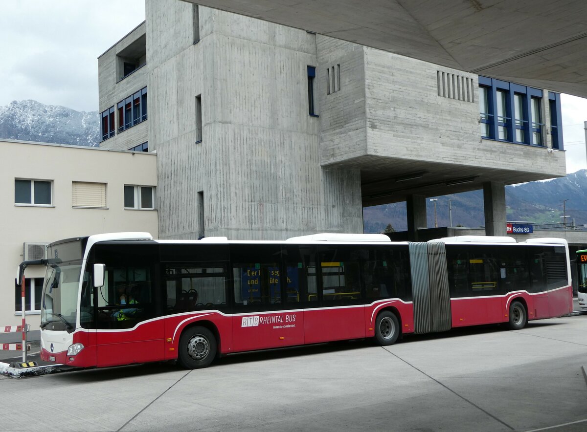 (248'479) - RTB Altst�tten - Nr. 925/SG 482'221 - Mercedes (ex Wiener Linien, A-Wien Nr. 8735) am 13. April 2023 beim Bahnhof Buchs 