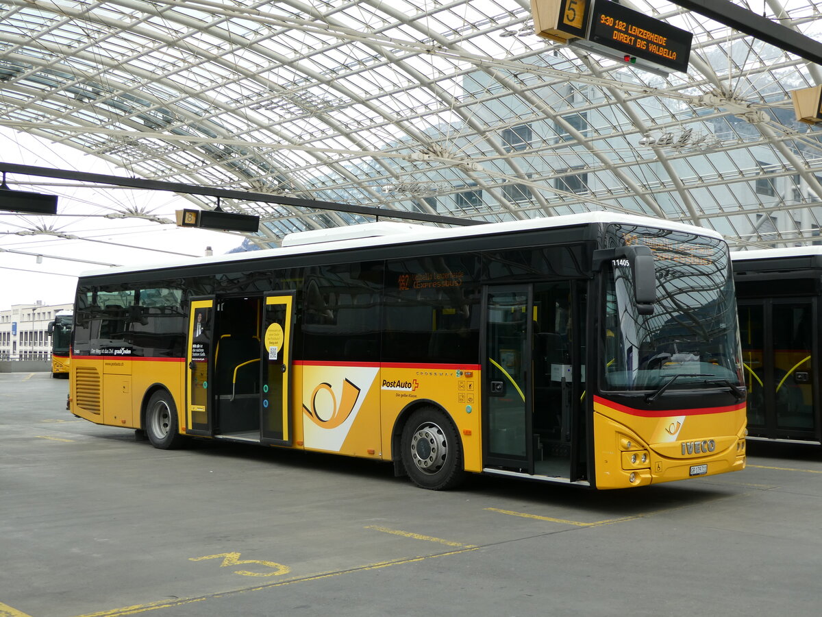 (248'545) - PostAuto Graub�nden - GR 179'711/PID 11'405 - Iveco am 15. April 2023 in Chur, Postautostation