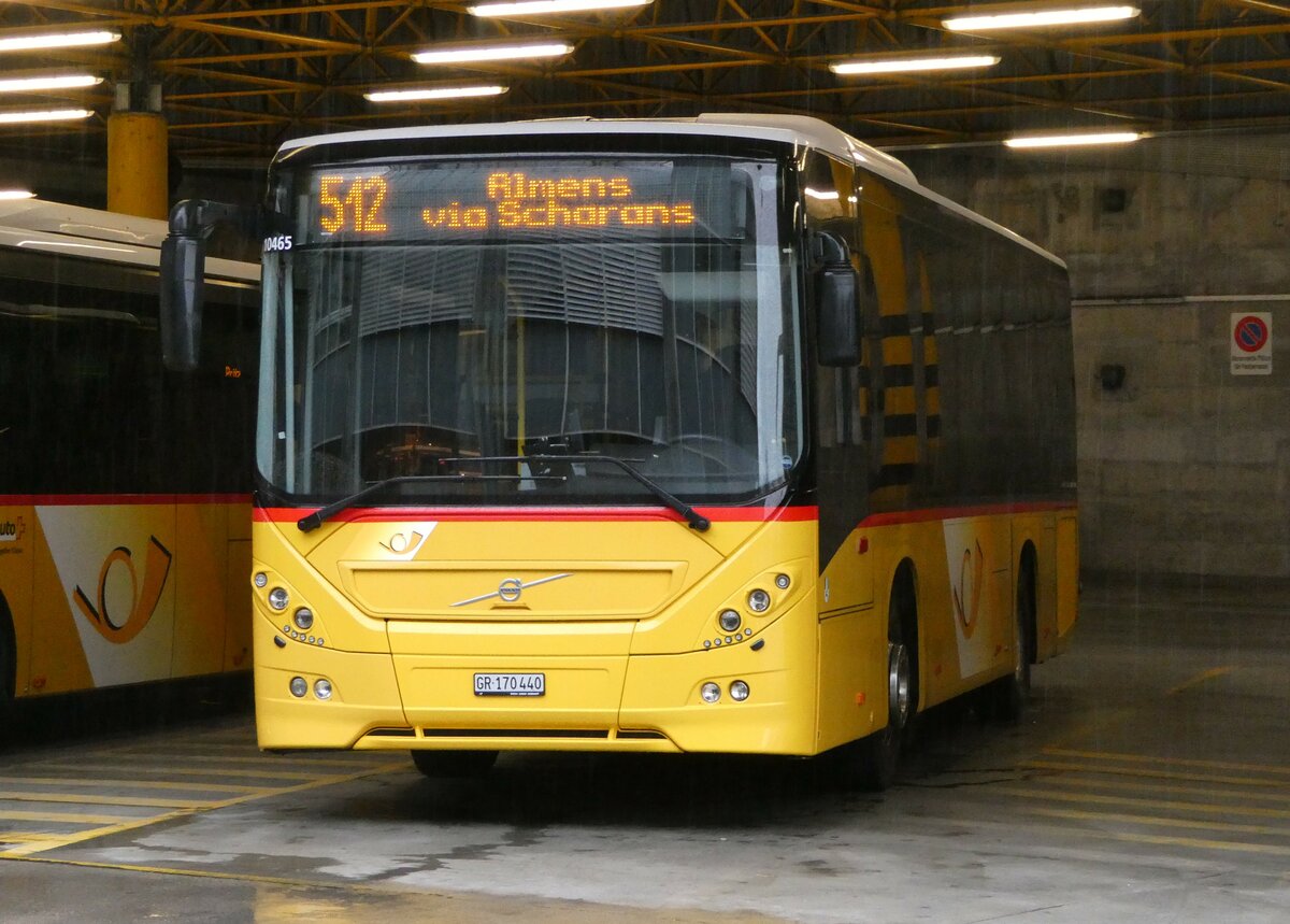 (248'663) - PostAuto Graub�nden - GR 170'440/PID 10'465 - Volvo am 16. April 2023 in Thusis, Postautostation