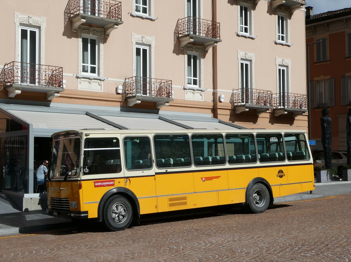 (248'677) - Wittwer, Chur - GR 16'004 - FBW/Gangloff (ex Eggenberger, M�riken; ex AVG Grindelwald Nr. 11; ex P 24'170) am 16. April 2023 beim Bahnhof Bellinzona