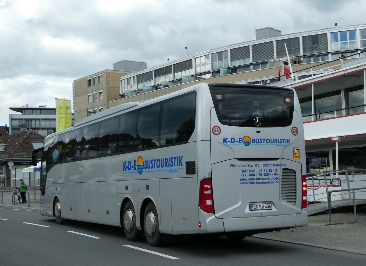 (248'746) - Aus Deutschland: K-D-E Bustouristik, Hamburg - HH-KD 836 - Mercedes am 17. April 2023 bei der Schiffl�ndte Thun