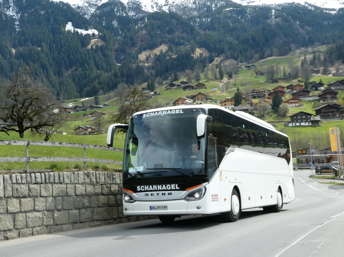 (248'826) - Aus Deutschland: Scharnagel, Feuchtwangen - AN-PX 979 - Setra am 18. April 2023 in Grindelwald, S�ge Grund