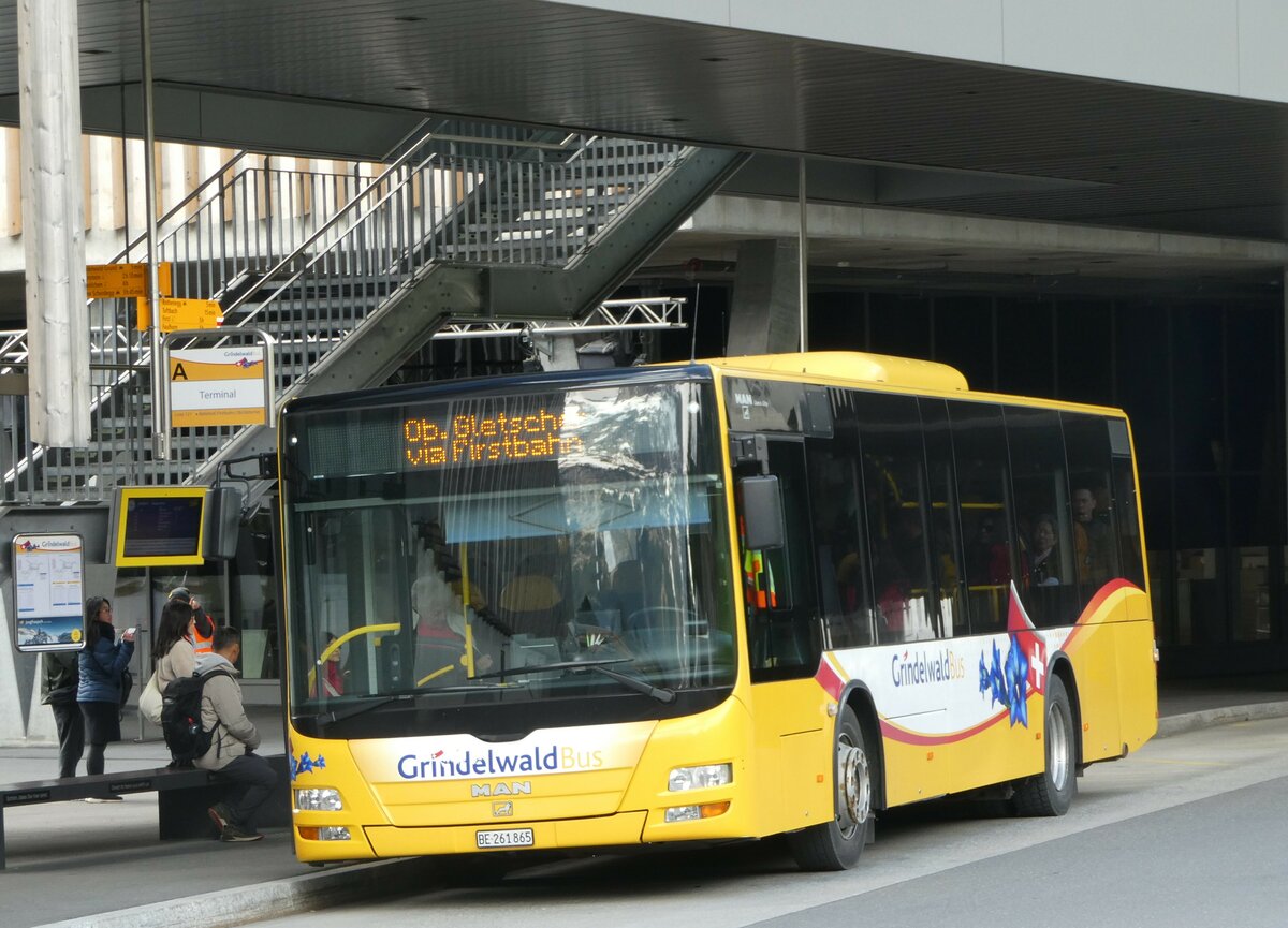 (248'889) - Grindelwaldbus, Grindelwald - Nr. 11/BE 261'865 - MAN/G�ppel am 19. April 2023 in Grindelwald, Terminal