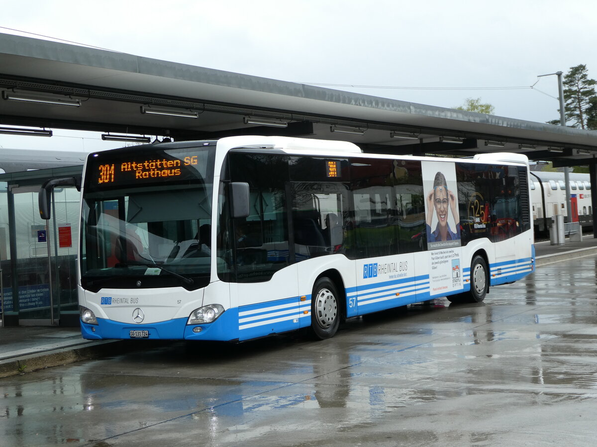 (249'092) - RTB Altst�tten - Nr. 57/SG 131'724 - Mercedes am 25. April 2023 beim Bahnhof Altst�tten