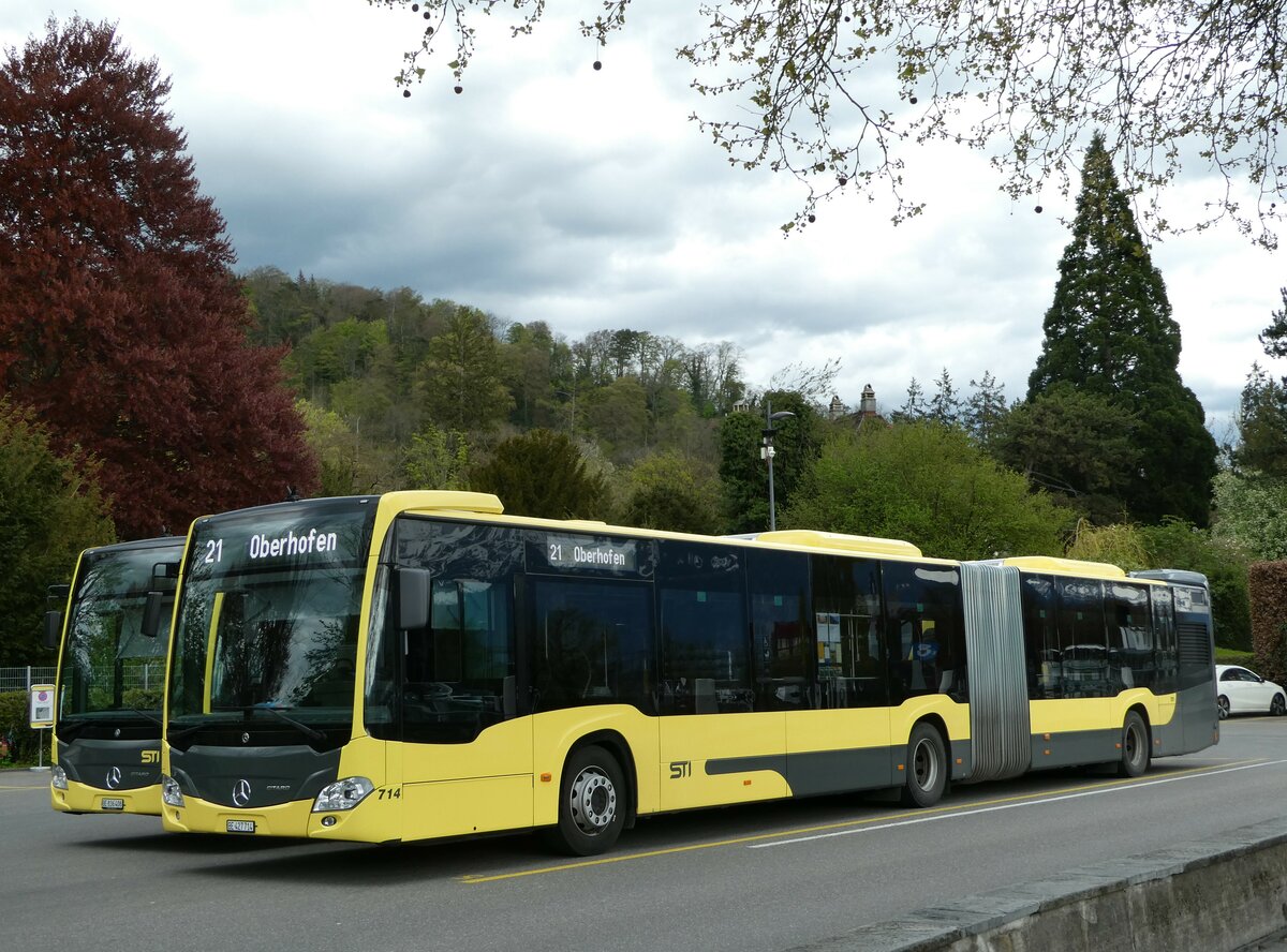 (249'253) - STI Thun - Nr. 714/BE 427'714 - Mercedes am 28. April 2023 bei der Schiffl�ndte Thun