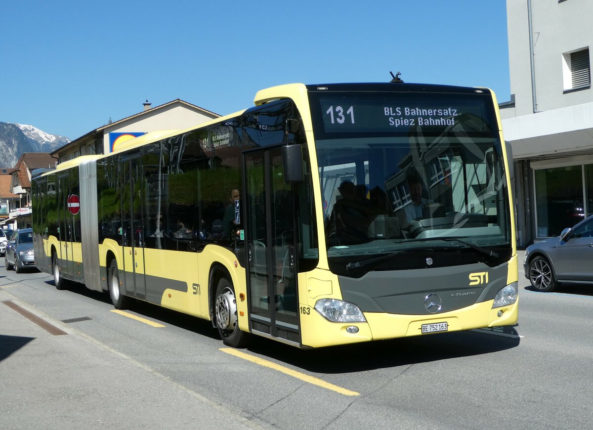(249'479) - STI Thun - Nr. 163/BE 752'163 - Mercedes am 3. Mai 2023 in Spiez, L�tschbergplatz