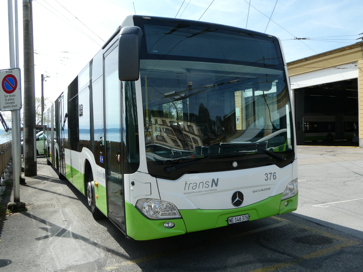 (249'610) - transN, La Chaux-de-Fonds - Nr. 376/NE 146'376 - Mercedes am 5. Mai 2023 in Neuch�tel, D�p�t