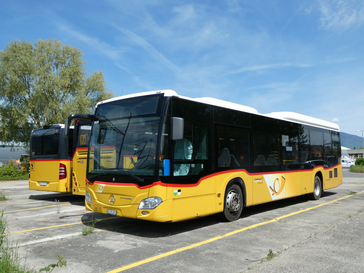 (249'632) - CarPostal Ouest - VD 475'383/PID 10'528 - Mercedes (ex TPB, S�deilles) am 5. Mai 2023 in Yverdon, Garage