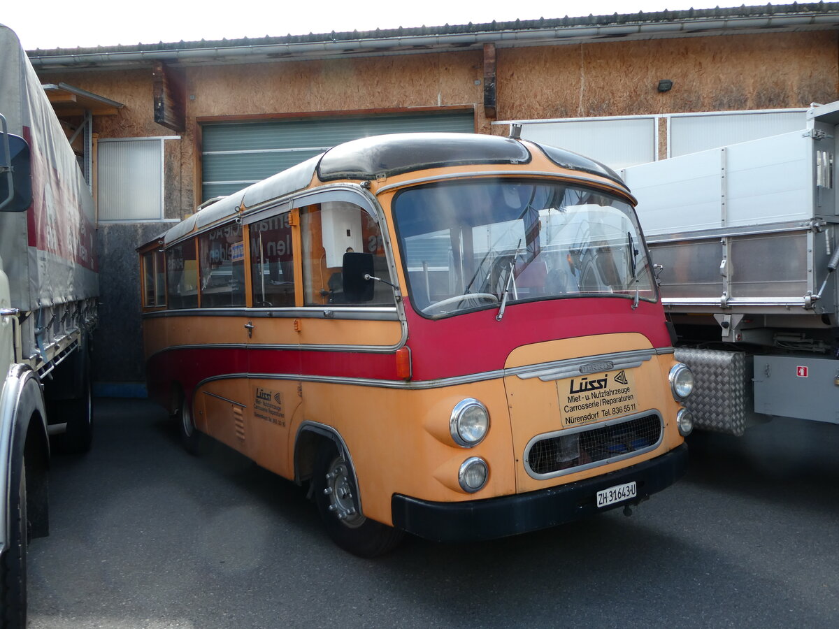(249'700) - L�ssi, Oberembrach - ZH 31'643 U - Dennis/FHS (ex Leu, Schaffhausen) am 6. Mai 2023 in Attikon, Wegm�ller