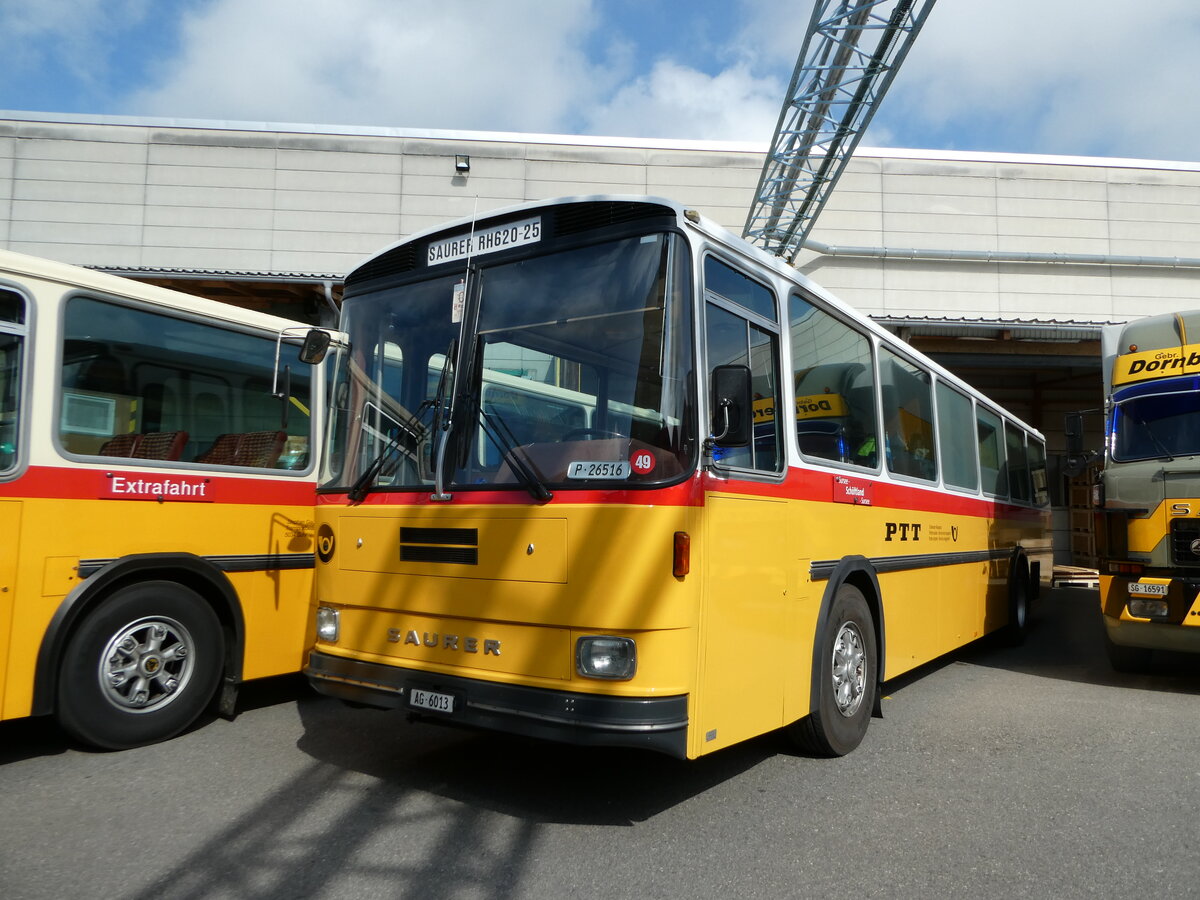 (249'701) - Gloor, Staufen - AG 6013 - Saurer/Hess (ex ALMAT, Tagelswangen; ex P 26'516) am 6. Mai 2023 in Attikon, Wegm�ller