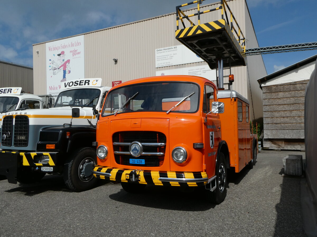 (249'725) - VBSG St. Gallen - SG 418 - Saurer am 6. Mai 2023 in Attikon, Wegm�ller