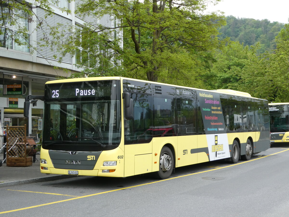 (249'932) - STI Thun - Nr. 602/BE 865'602 - MAN am 13. Mai 2023 bei der Schiffl�ndte Thun