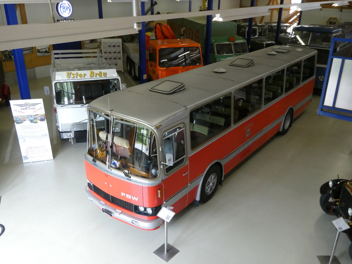 (250'358) - FBW-Club, M�nnedorf - FBW/R&J (ex Tiemann, Oetwil Nr. 19; ex W�est, Brittnau; ex Wespe, Altst�tten; ex AFA Adelboden Nr. 19) am 21. Mai 2023 in Wetzikon, FBW-Museum