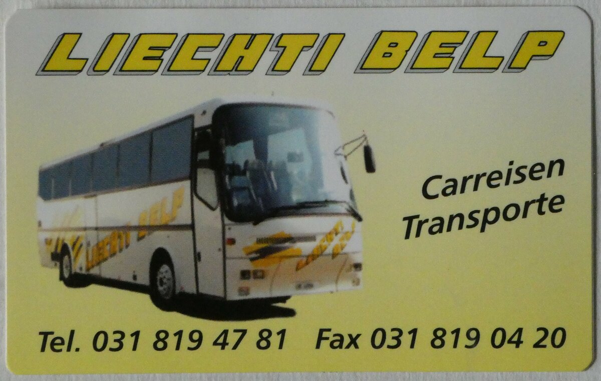 (250'424) - Kleber f�r Liechti Belp am 25. Mai 2023 in Thun