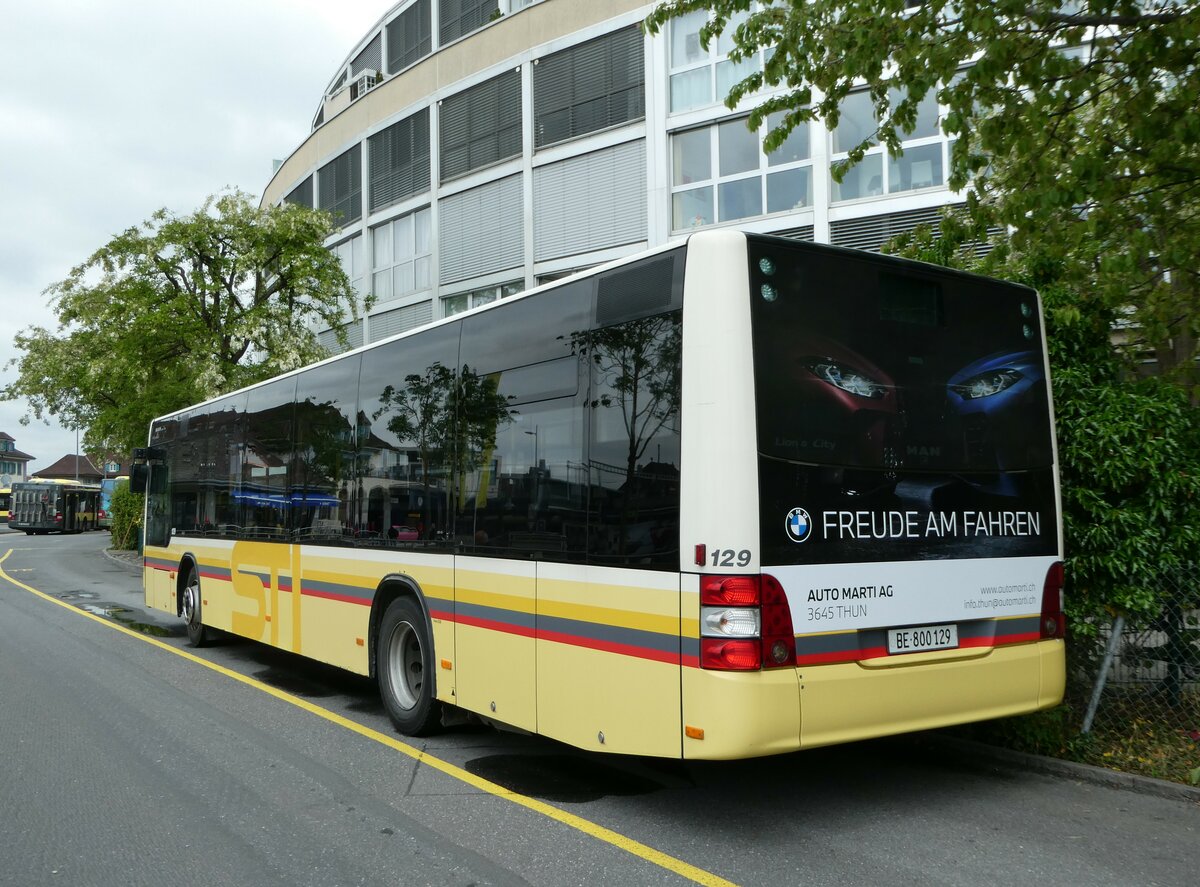 (250'428) - STI Thun - Nr. 129/BE 800'129 - MAN am 25. Mai 2023 bei der Schiffl�ndte Thun
