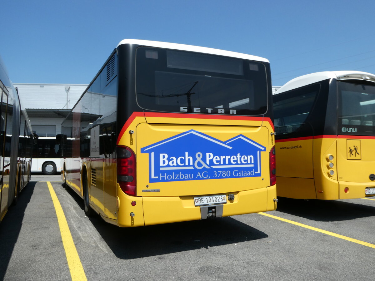 (250'722) - K�bli, Gstaad - BE 104'023/PID 5203 - Setra (ex Nr. 1) am 29. Mai 2023 in Kerzers, Interbus