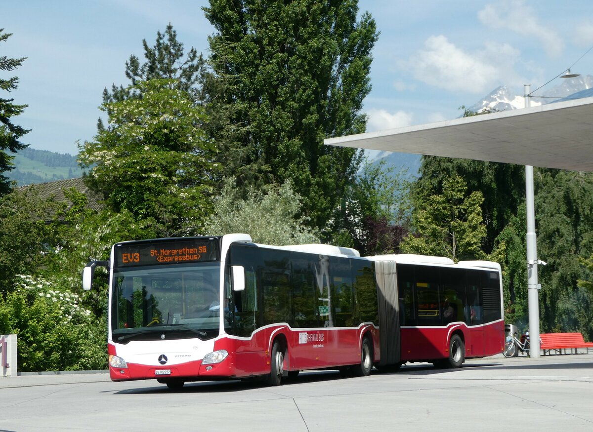 (250'760) - RTB Altst�tten - Nr. 926/SG 482'222 - Mercedes (ex Wiener Linien, A-Wien Nr. 8736) am 30. Mai 2023 beim Bahnhof Buchs