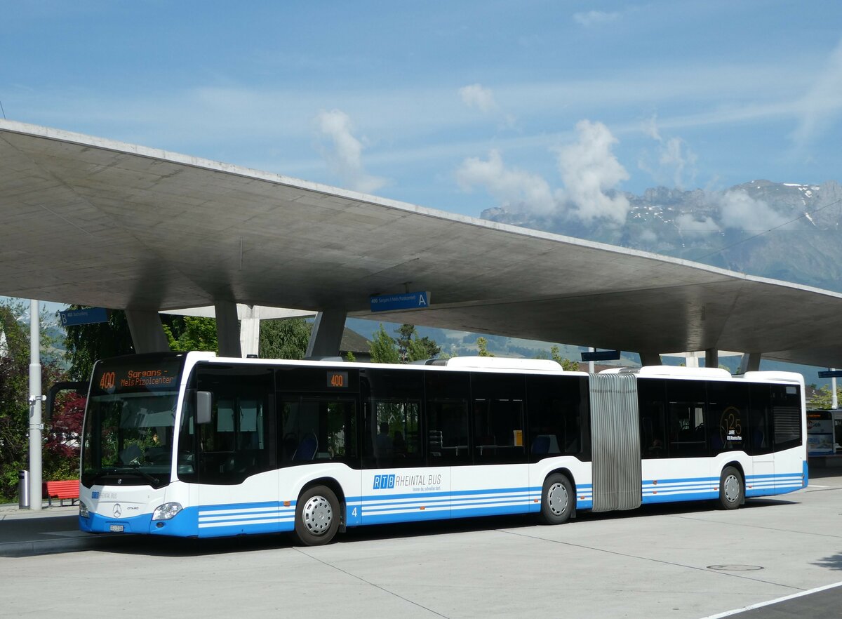(250'762) - RTB Altst�tten - Nr. 4/SG 311'036 - Mercedes am 30. Mai 2023 beim Bahnhof Buchs