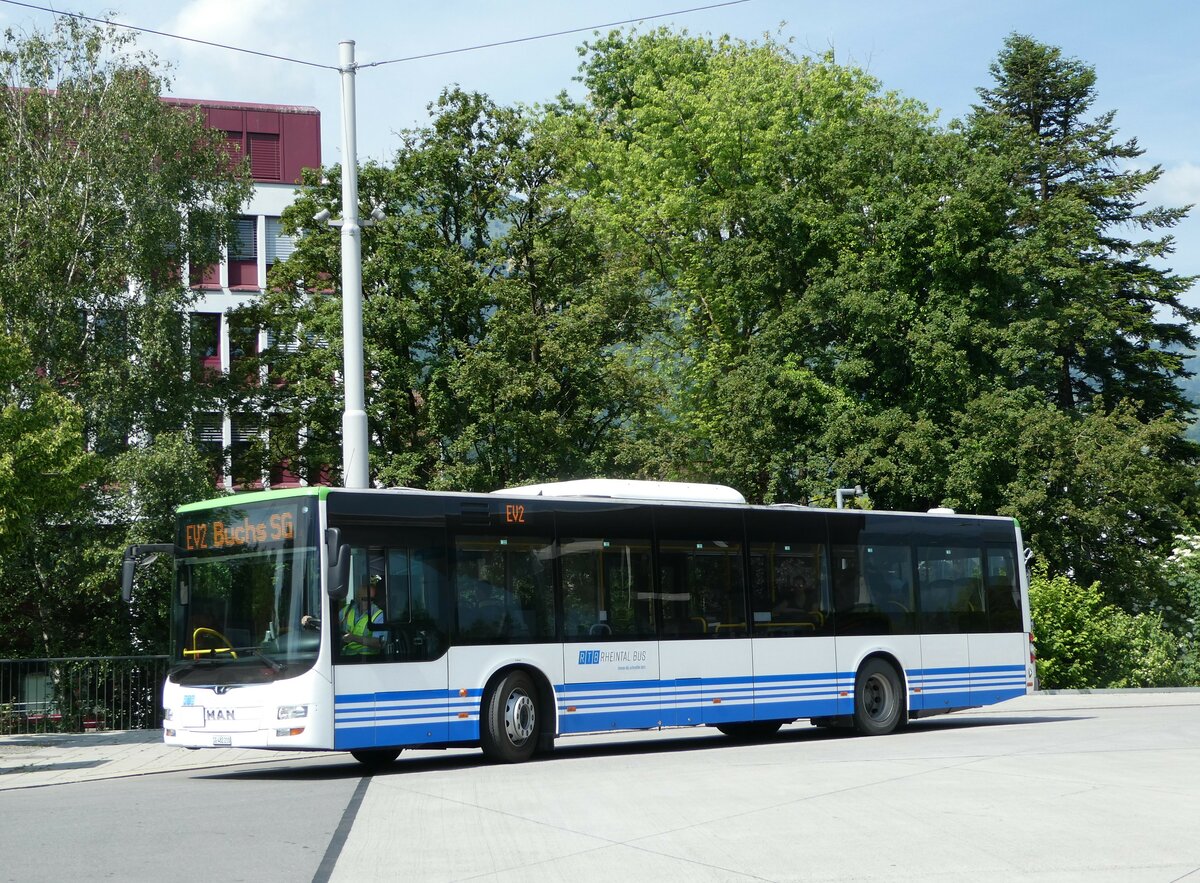 (250'763) - RTB Altst�tten - Nr. 914/SG 482'210 - MAN (ex PostBus/A BD 15'358) am 30. Mai 2023 beim Bahnhof Buchs