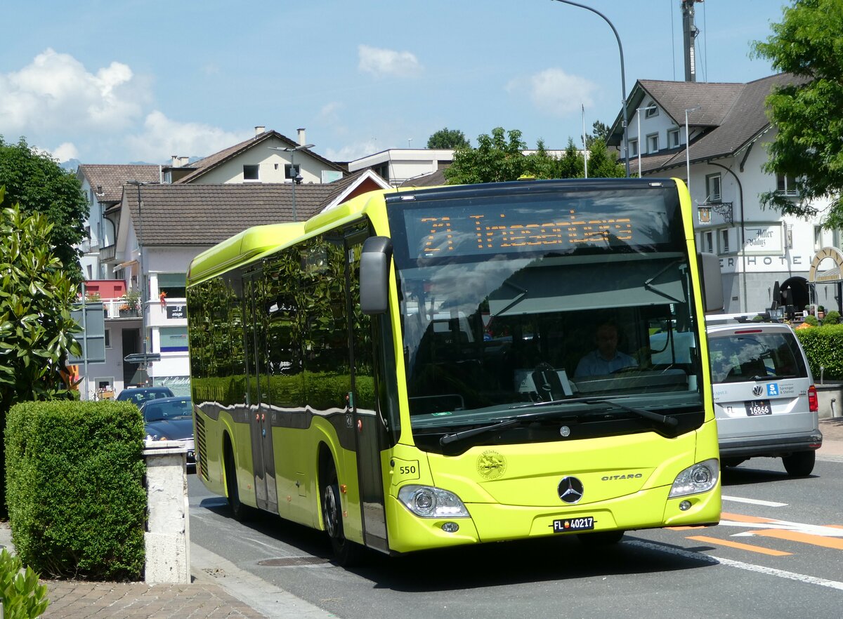 (250'798) - BOS PS Anstalt, Vaduz - Nr. 550/FL 40'217 - Mercedes (ex PLA Vaduz Nr. 45/PID 10'586) am 30. Mai 2023 in Vaduz, St�dtle