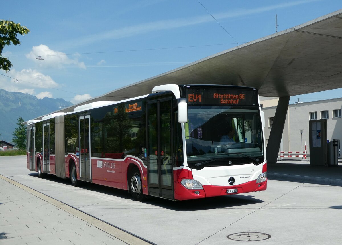 (250'813) - RTB Altst�tten - Nr. 926/SG 482'222 - Mercedes (ex Wiener Linien, A-Wien Nr. 8736) am 30. Mai 2023 beim Bahnhof Buchs